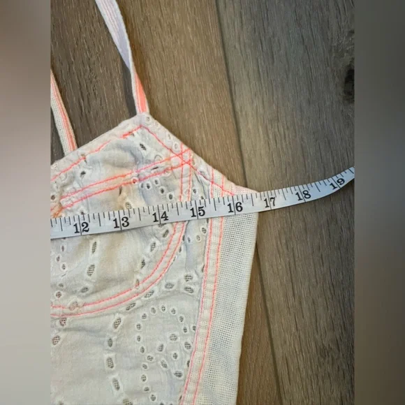 Free People Pink Eyelet Lace Tank Top - Picture 7 of 7